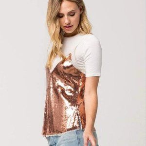 FREE PEOPLE intimately rose gold sequin camisole